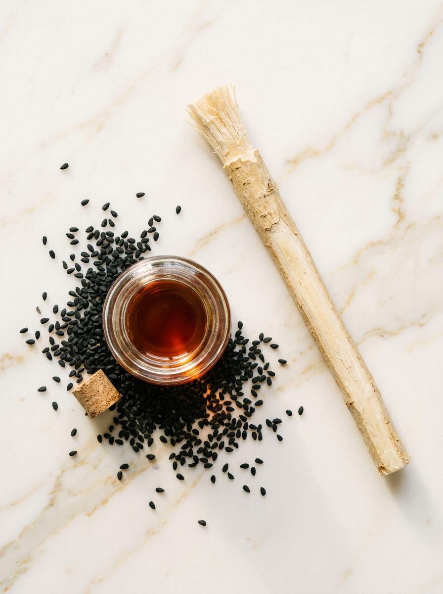 Miswak & black seed oil.